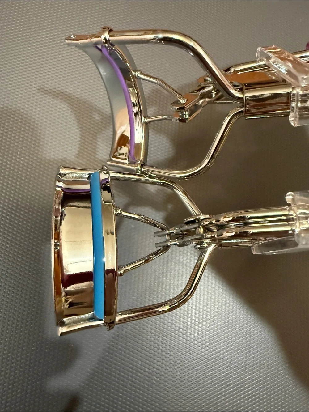 Eyelash Curler Pair with Blue and Purple Glitter Handles